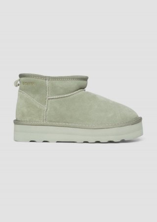 s.Oliver Stiefel mit Teddyplüsch-Futter - salbeigrün