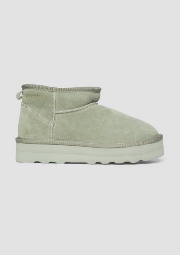 s.Oliver Stiefel mit Teddyplüsch-Futter - salbeigrün