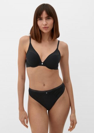 s.Oliver String mit Mesh-Details - schwarz