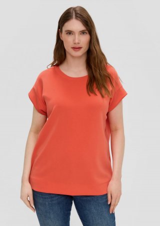 s.Oliver T-Shirt aus Scuba - koralle
