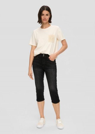 s.Oliver Capri-Jeans Betsy / Slim Fit / Mid Rise / Slim Leg - graphit