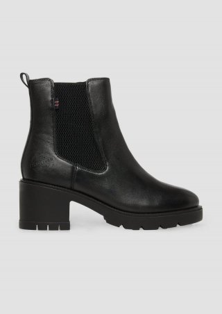 s.Oliver Chelsea-Boots aus Leder - schwarz