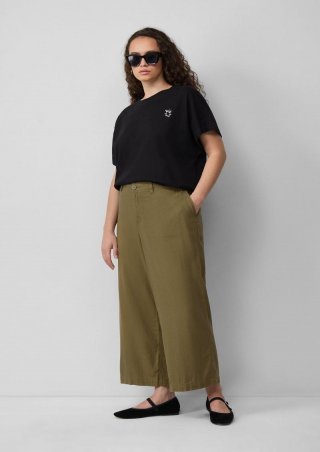 s.Oliver Culotte aus Leinenmix - tannengrün