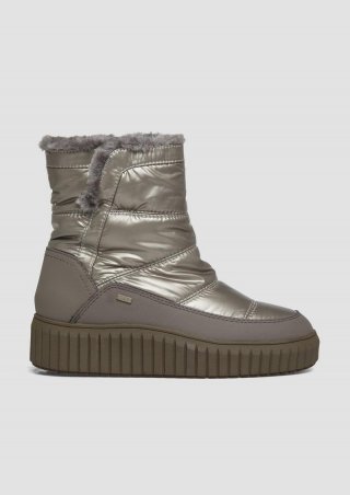s.Oliver Warm gefütterte Boots mit Metallic-Effekt - grau