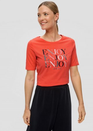 s.Oliver T-Shirt aus Baumwollstretch - orange