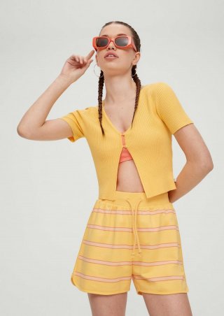 s.Oliver Top mit Rippstruktur - mango