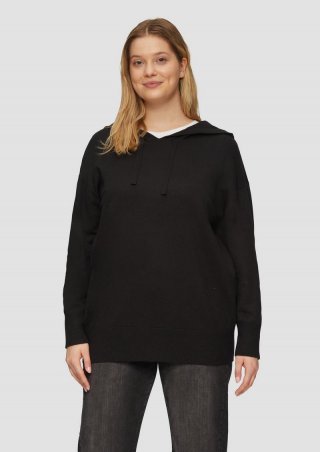 s.Oliver Strickpullover aus Viskosemix - schwarz