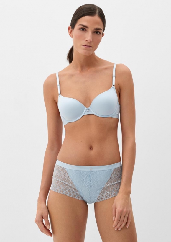 s.Oliver Panty mit Spitzendetails - blassblau