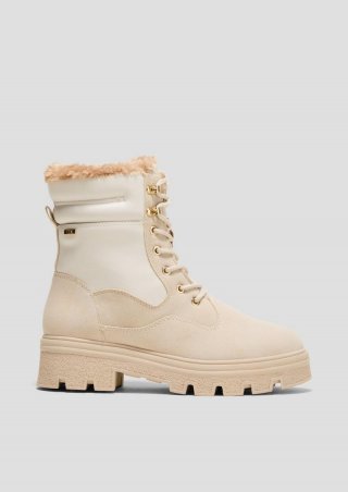 s.Oliver Tex-Stiefel mit Profilsohle - creme