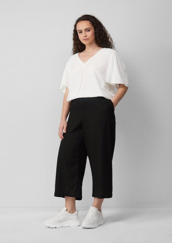 s.Oliver Culotte aus Leinenmix - schwarz