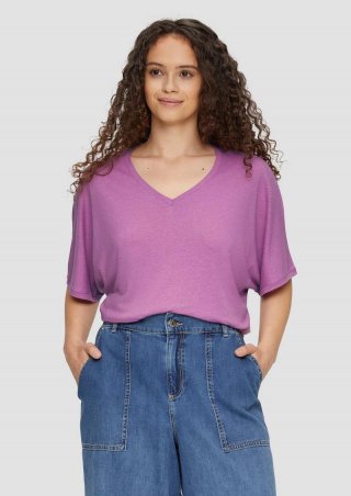 s.Oliver T-Shirt aus Leinenmix im Relaxed Fit - lavendel
