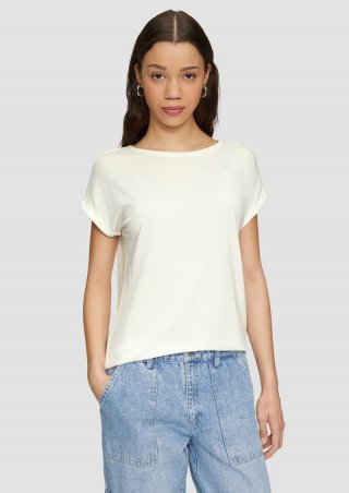 s.Oliver Loose Fit-Shirt im Lyocellmix - creme