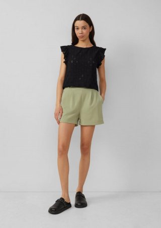 s.Oliver Shorts aus Interlockjersey - helles olivgrün