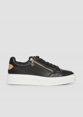 s.Oliver Sneaker mit Strukturmuster - schwarz