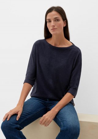 s.Oliver T-Shirt mit Fledermausärmeln - navy