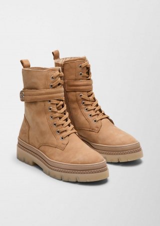 s.Oliver Stiefel aus Echtleder - sandstein