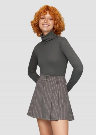 s.Oliver Langarmshirt mit Rollkragen - anthrazit