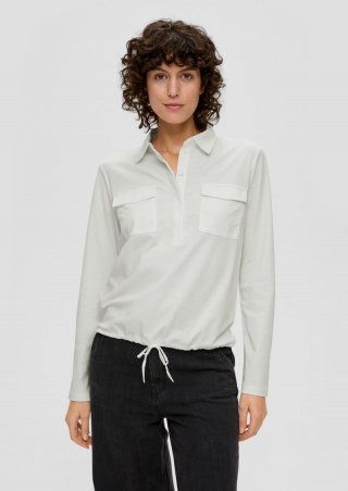 s.Oliver Longsleeve im Utility-Stil - ecru
