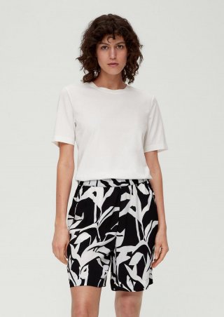s.Oliver Loose: Shorts aus Viskose - schwarz