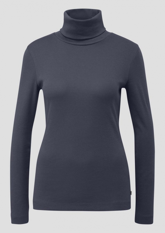 s.Oliver Langarmshirt mit Rollkragen - tiefblau