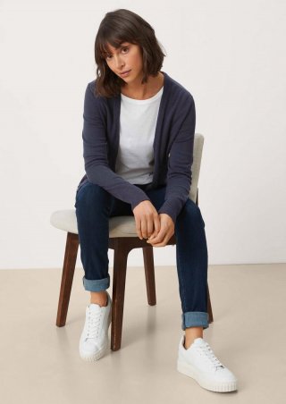 s.Oliver Strickjacke aus Viskosemix - navy