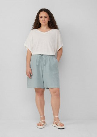 s.Oliver Shorts aus Musselin - hellgrau