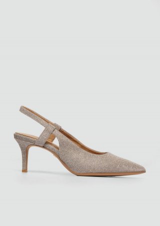 s.Oliver Glitter-Slingpumps - silber