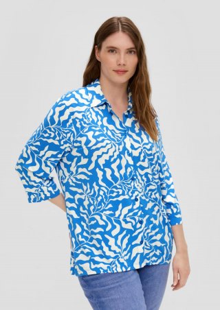 s.Oliver Shirt mit 3/4-Arm - royalblau
