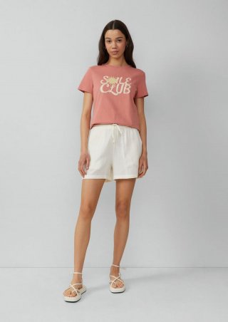 s.Oliver Shorts aus Musselin - ecru