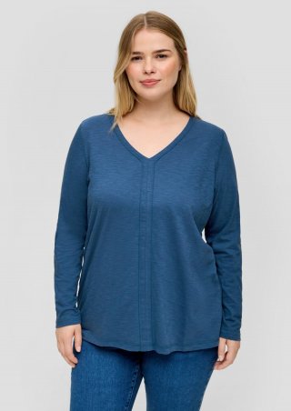 s.Oliver Longsleeve mit Teilungsnaht - blau