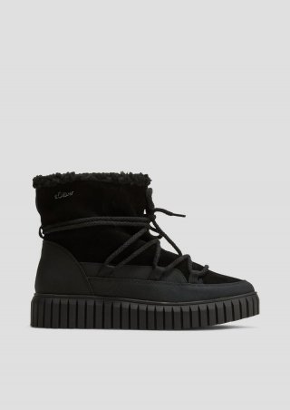s.Oliver Stiefeletten aus Leder - schwarz