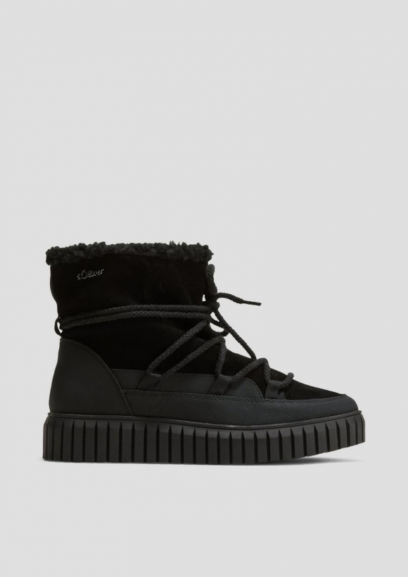s.Oliver Stiefeletten aus Leder - schwarz