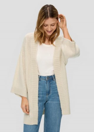 s.Oliver Strickjacke im Oversize-Schnitt - beige