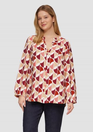 s.Oliver Strukturierte Bluse aus Viskosemix - himbeere