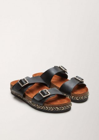 s.Oliver Sandalen mit Flecht-Detail - schwarz