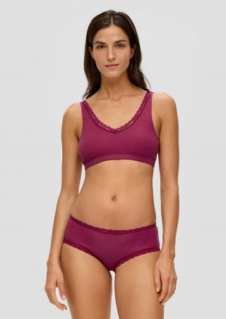 s.Oliver Spitzenpanty im 2er-Pack - bordeaux