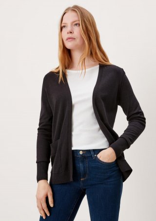 s.Oliver Strickjacke aus Viskosemix - schwarz