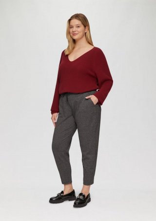 s.Oliver Elastische Jogpants mit Muster - schwarz