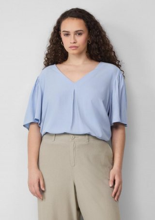 s.Oliver Bluse mit Puffärmeln - hellblau