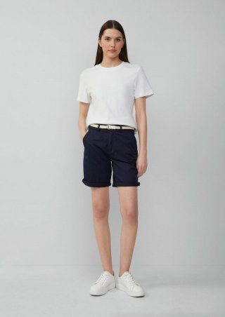 s.Oliver Shorts mit geflochtenem Gürtel und Garment Dye - navy