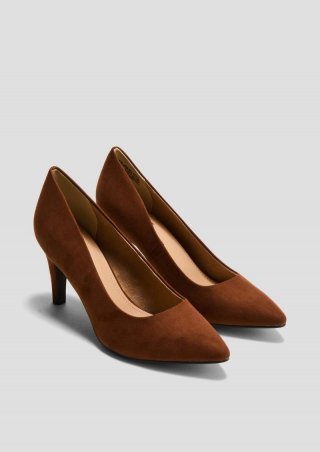s.Oliver Pumps in Veloursleder-Optik - mokka
