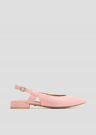 s.Oliver Spitz zulaufende Sling-Pantoletten - rosa