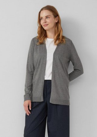 s.Oliver Cardigan aus Viskose-Baumwoll-Mix - graphit