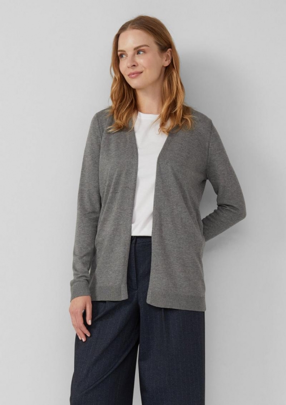 s.Oliver Cardigan aus Viskose-Baumwoll-Mix - graphit