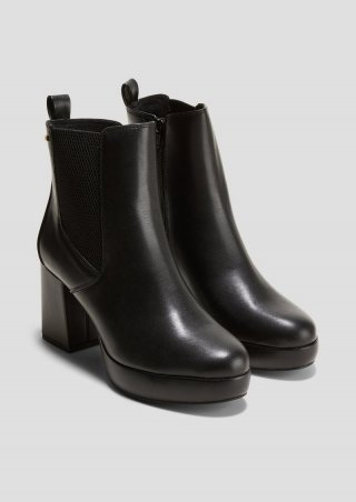 s.Oliver Chelsea Boots mit Blockabsatz - schwarz