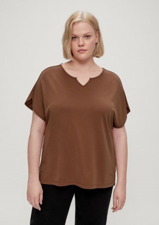 s.Oliver Piqué-Shirt aus Modalmix - zimt