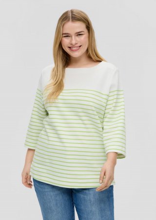 s.Oliver Sweatshirt mit 3/4-Ärmeln - bambusgrün