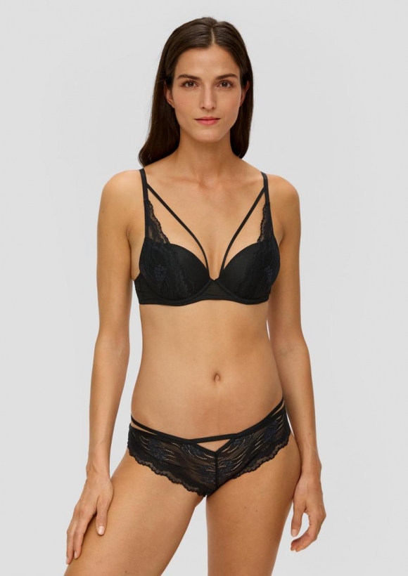 s.Oliver Push-up-BH mit Spitzen-Details - schwarz s.Oliver Push-up-BH mit Spitzen-Details - schwarz