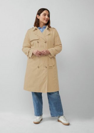 s.Oliver Trenchcoat mit Streifen-Futter - sandstein