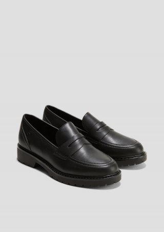s.Oliver Loafer in Leder-Optik - schwarz